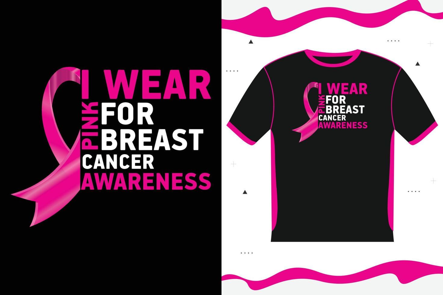 Breast Cancer Awareness T-shirt design Lettering vector