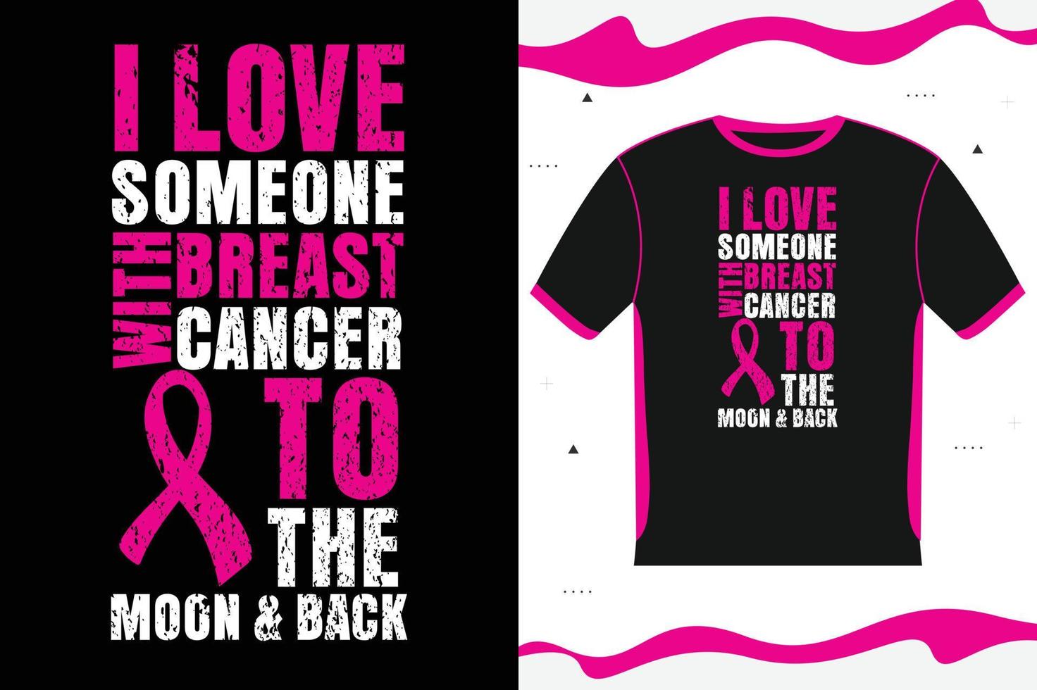 Breast Cancer Awareness T-shirt design Lettering vector