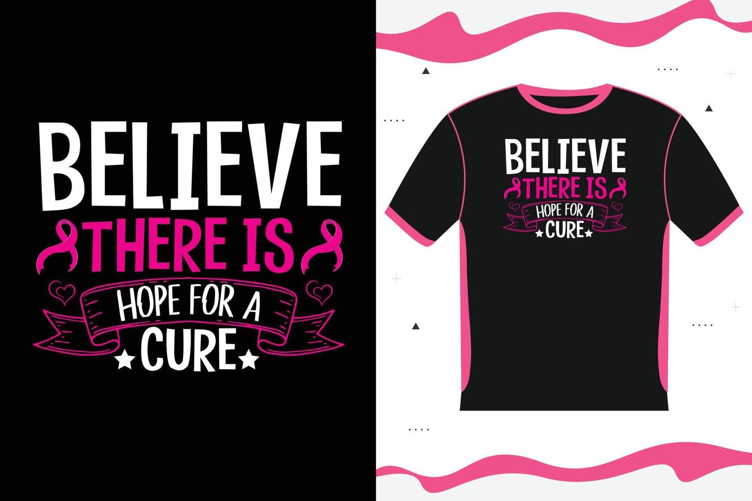 Breast Cancer Awareness T-shirt design Lettering vector