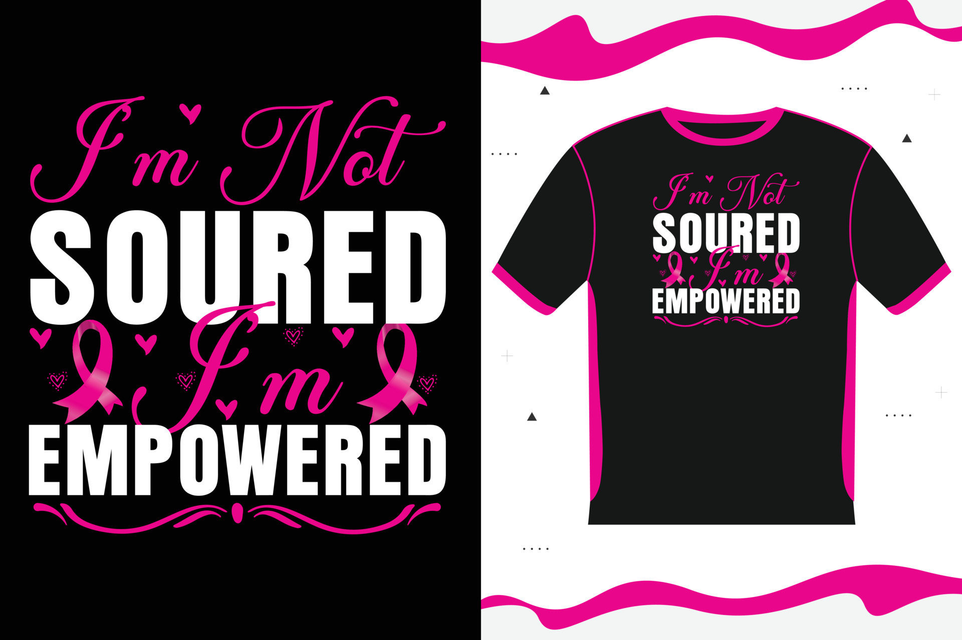 Breast Cancer Awareness T-shirt design Lettering 11133793 Vector Art at ...