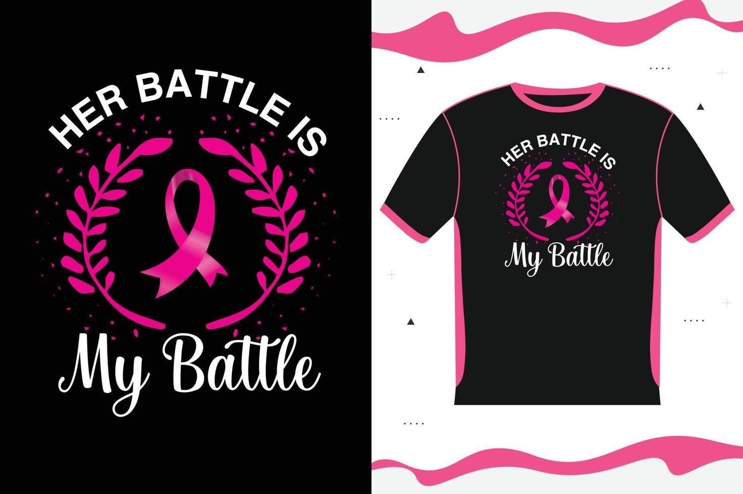 Breast Cancer Awareness T-shirt design Lettering vector