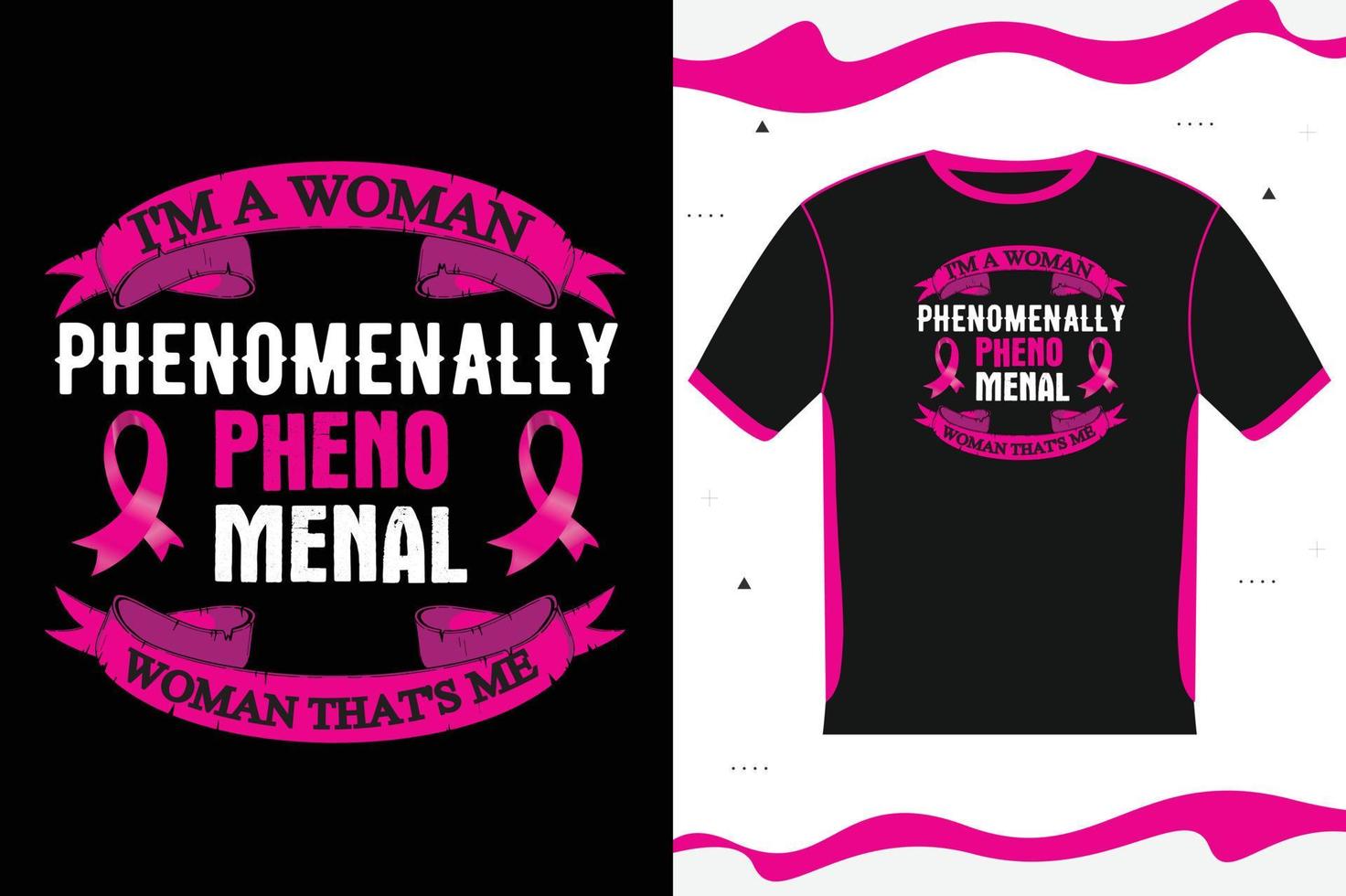 Breast Cancer Awareness T-shirt design Lettering vector