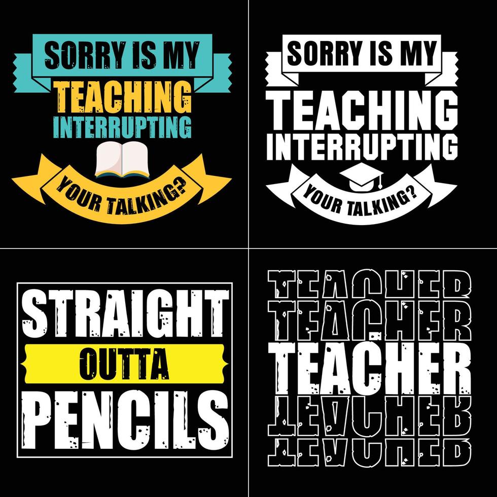 Teacher Day T-shirt design Teacher Gift vector