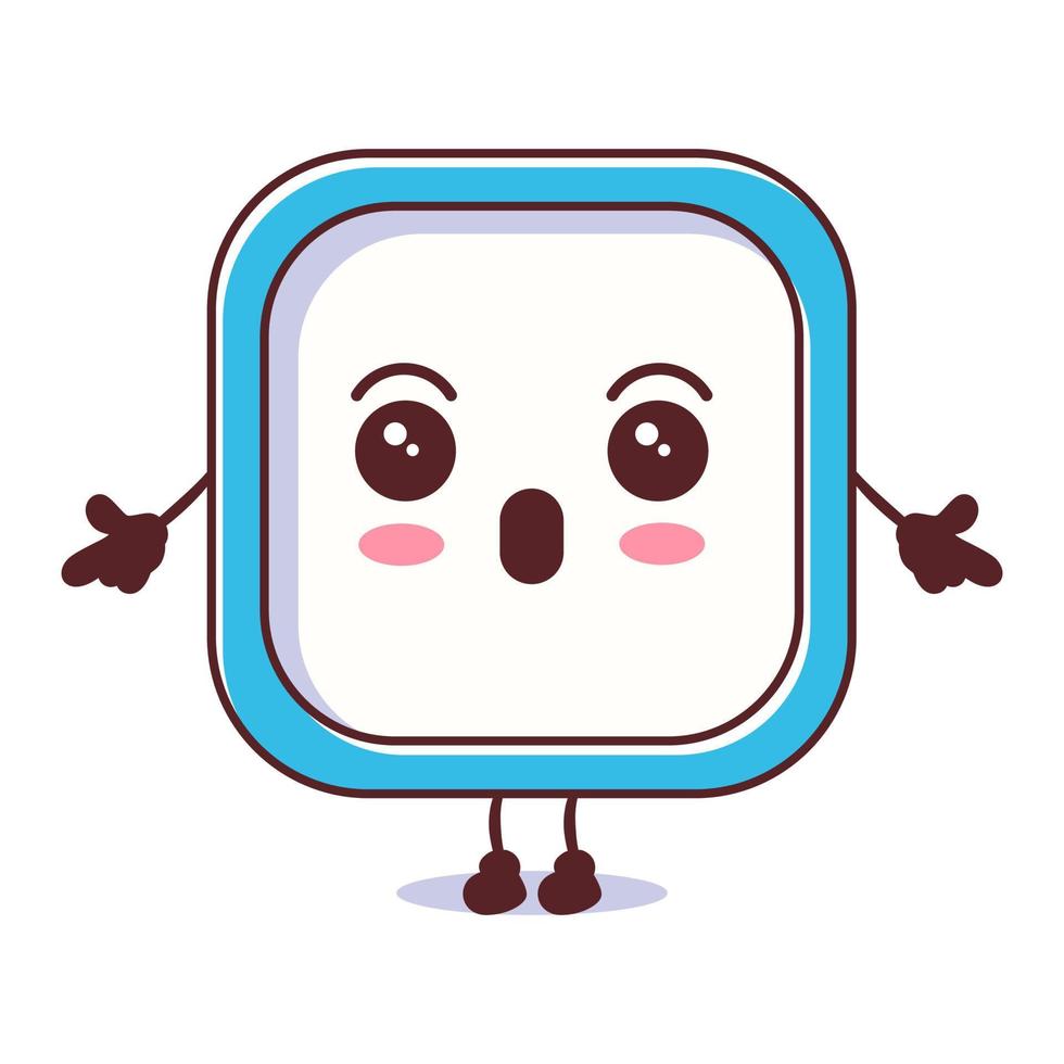 Cute alarm clock cartoon character design vector