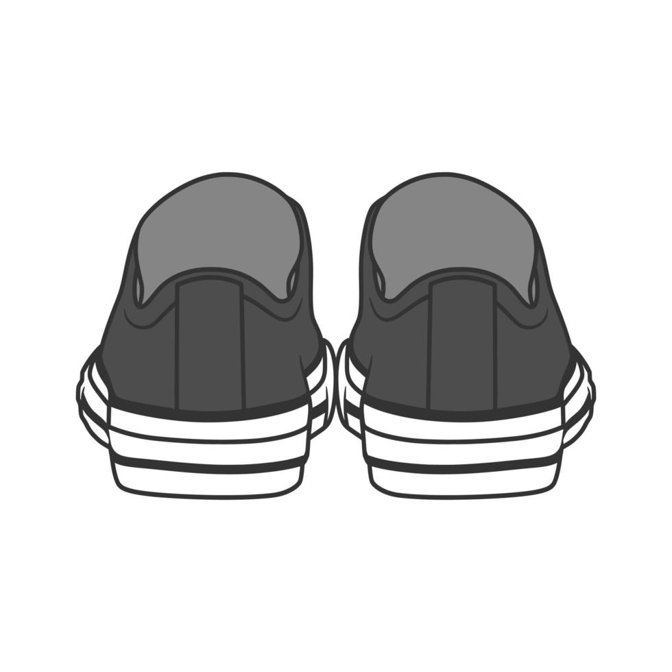 Sneakers shoes vector illustration with color
