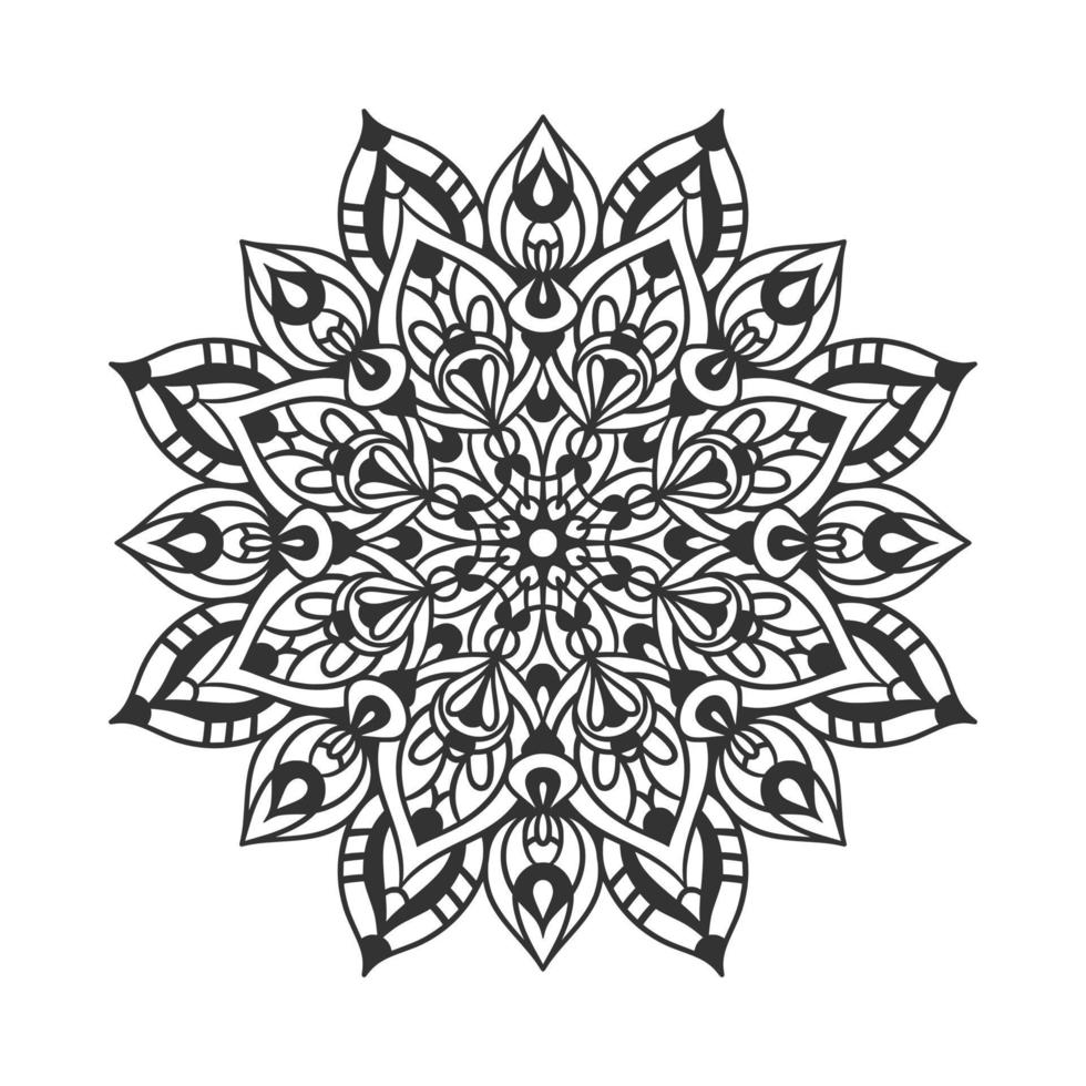 patrón de ornamento redondo de mandala étnico vector