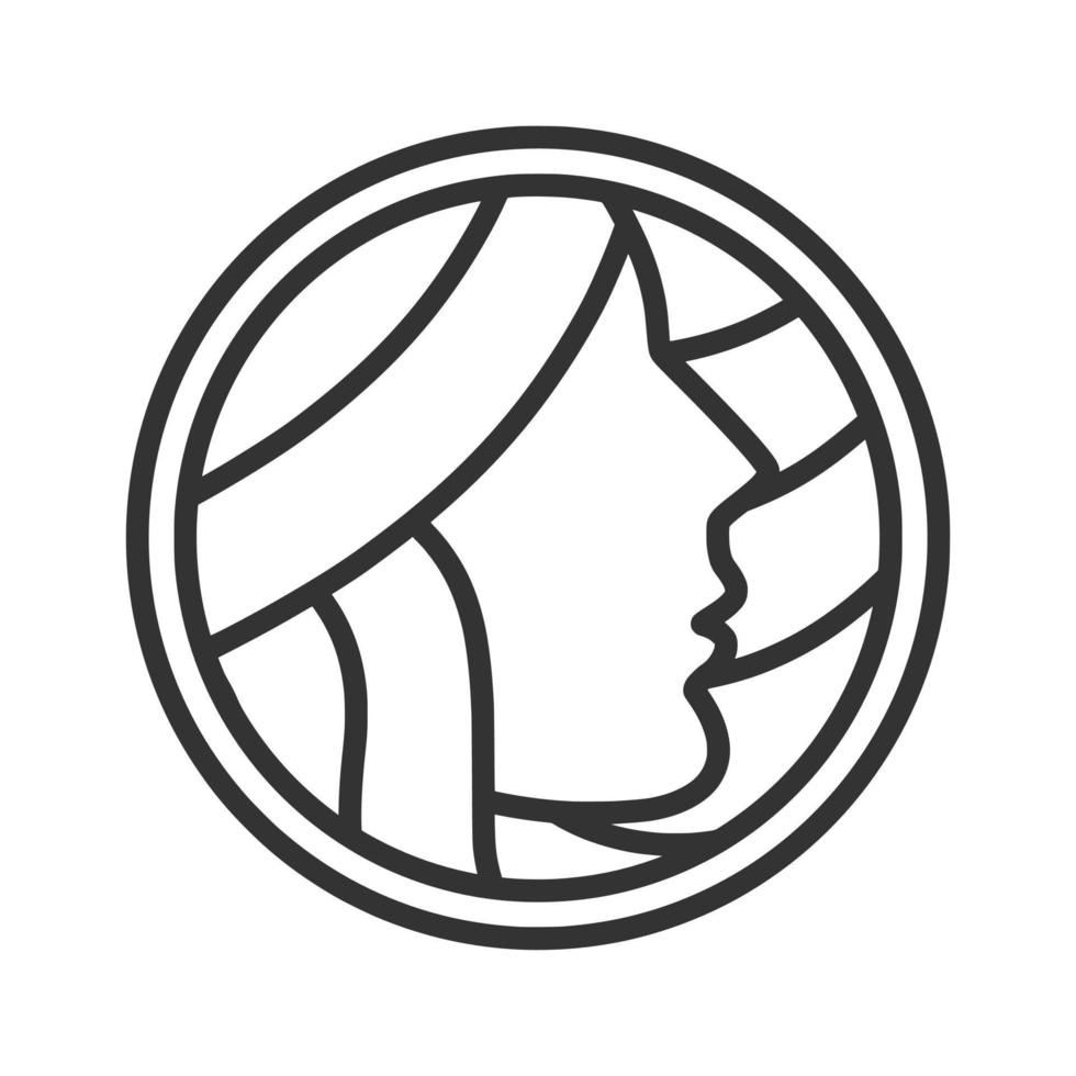 arte de línea de diseño de logotipo de mujer de belleza vector