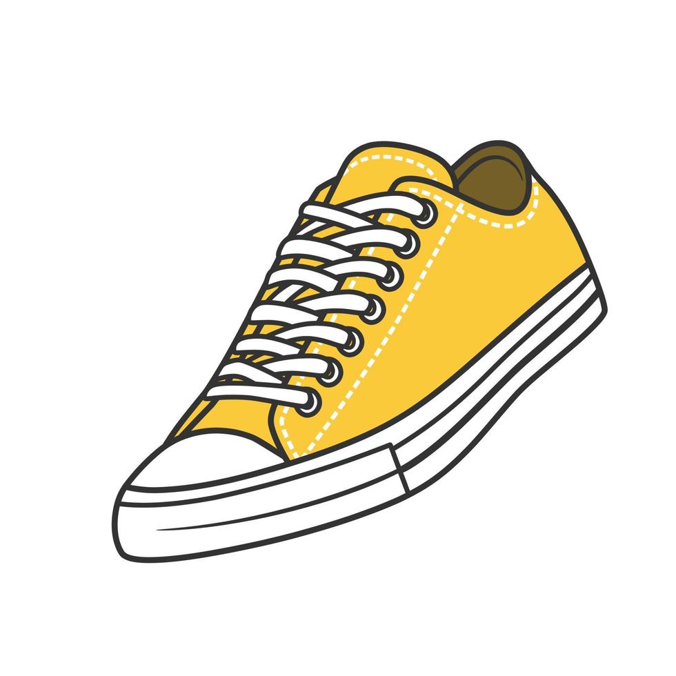 zapatillas zapatos vector ilustración con color