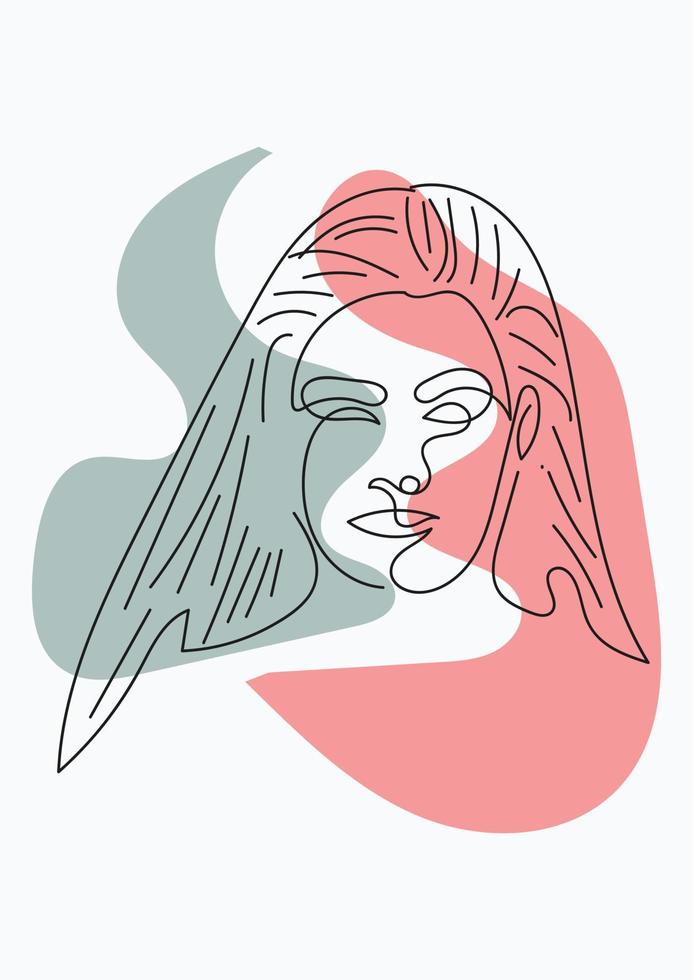Modern Single Line Art, Aesthetic Contour. Perfect for Home Decor, Wall Art Posters, or t-shirt Print, Mobile Case vector