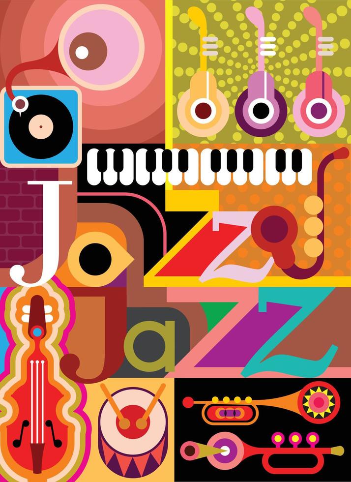 ilustración vectorial de jazz vector