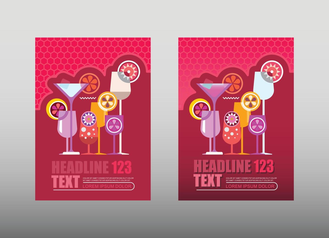 Cocktail Party Poster Templates vector
