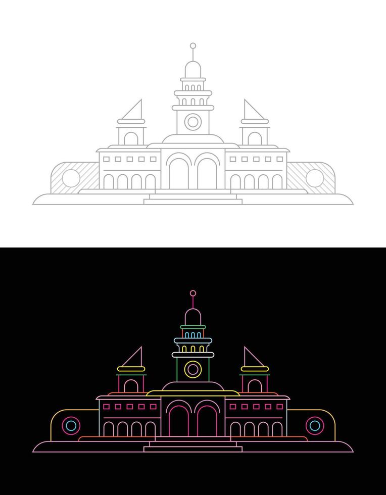 Architecture Line Art vector