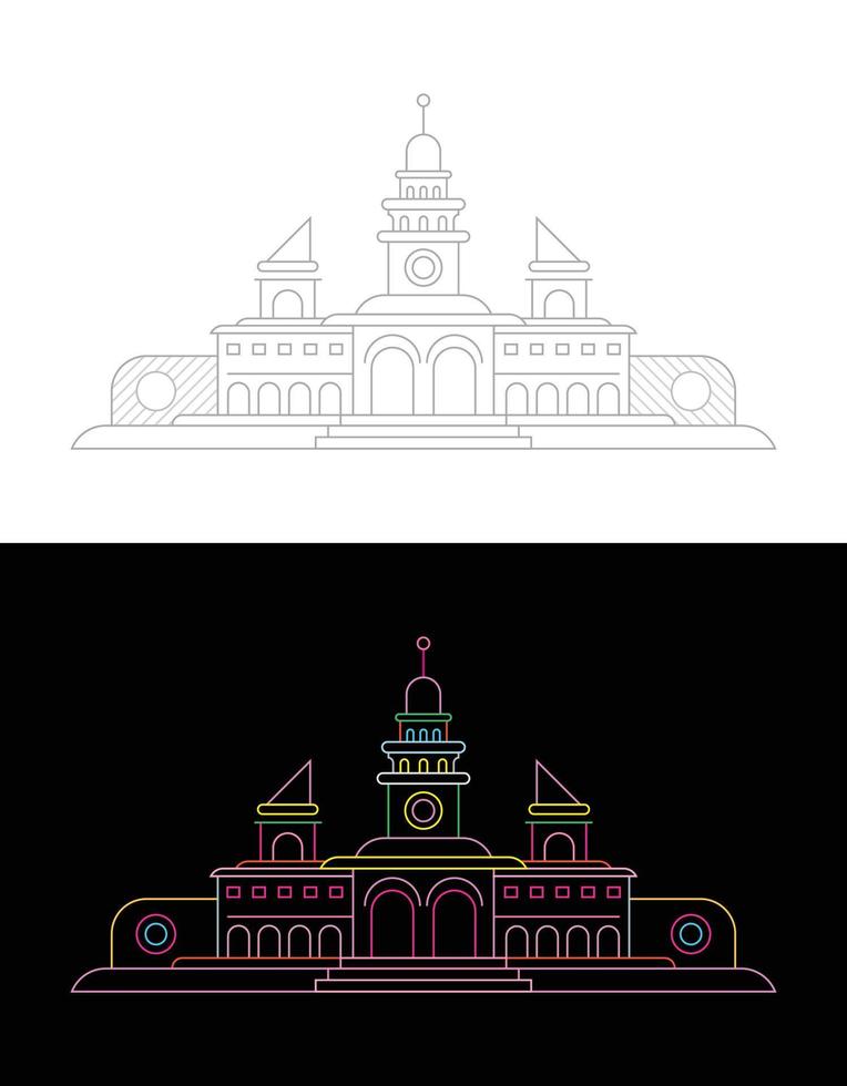 Architecture Line Art vector