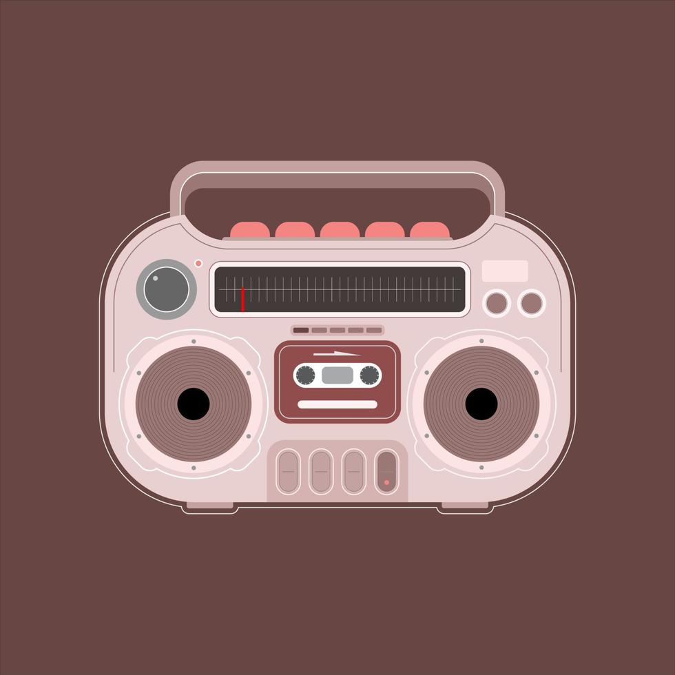 grabadora de cassette antigua vector