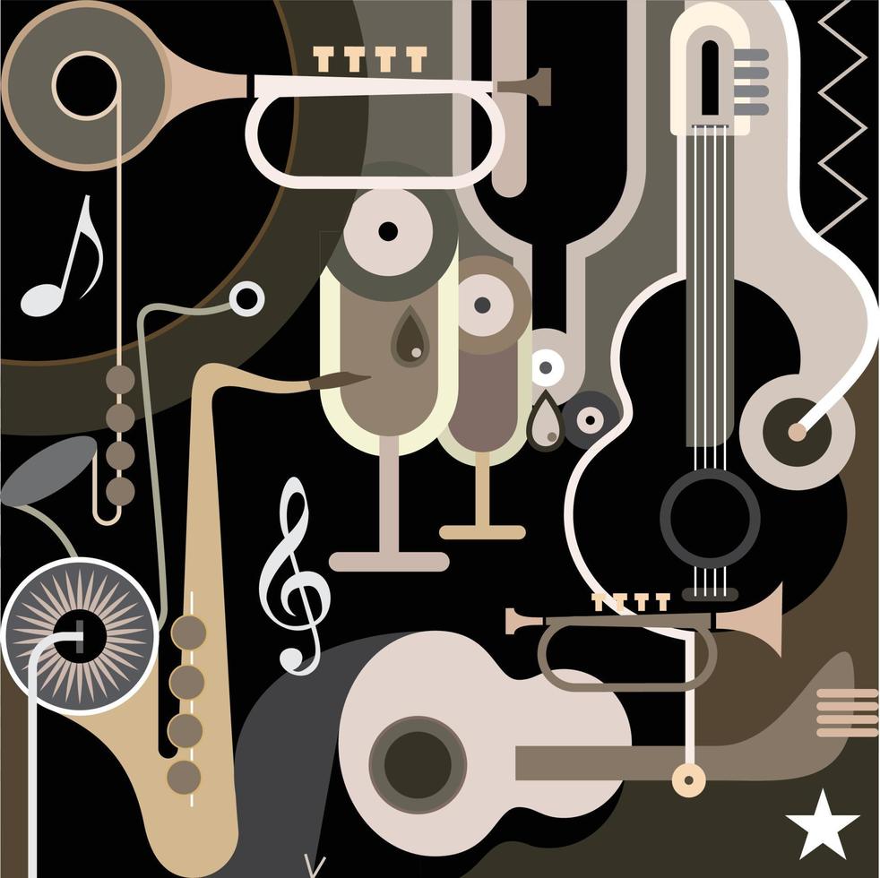 Abstract Music Background vector