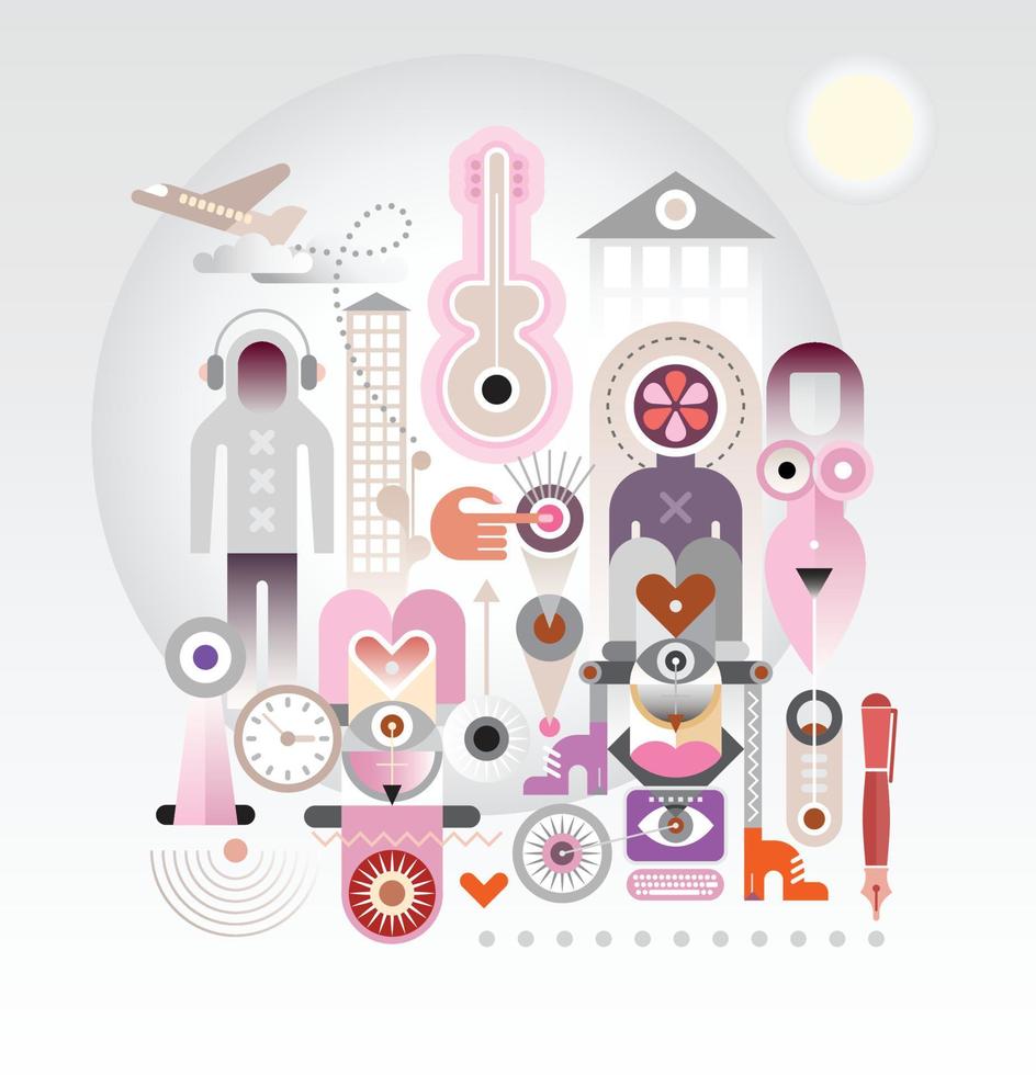 Abstract Art Design vector illustration