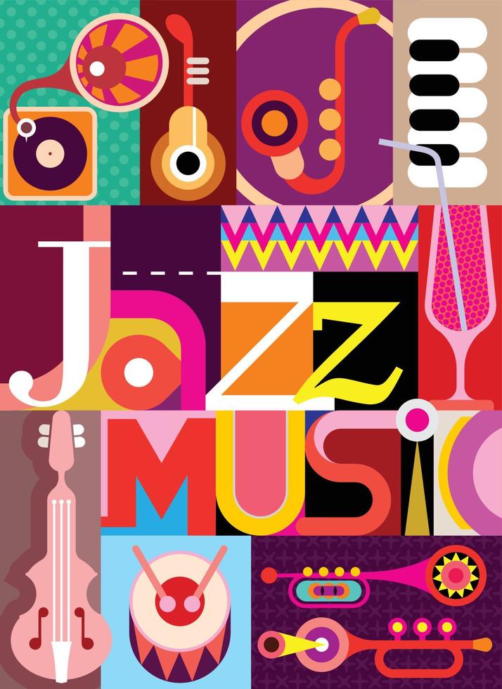 ilustración vectorial de jazz vector