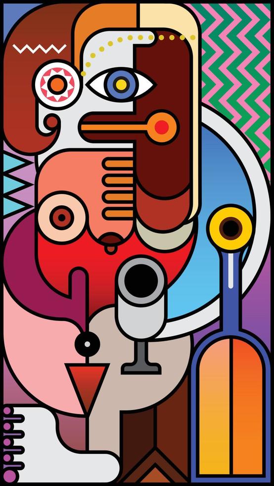 Abstract fine art portrait of a beautiful woman vector