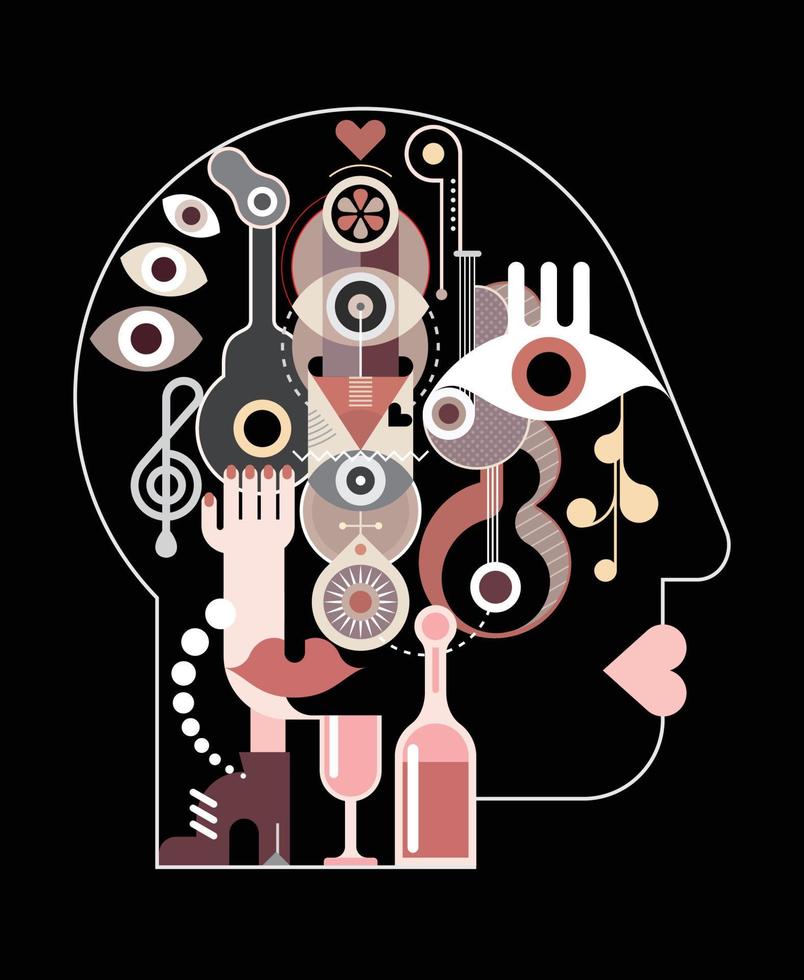 Abstract Art Head vector