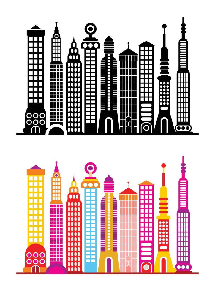 Cityscape vector illustration