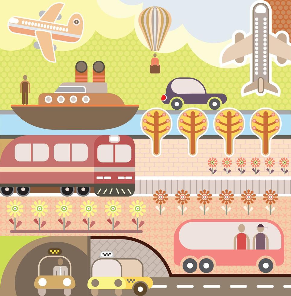 Tourism and Travel Illustration vector