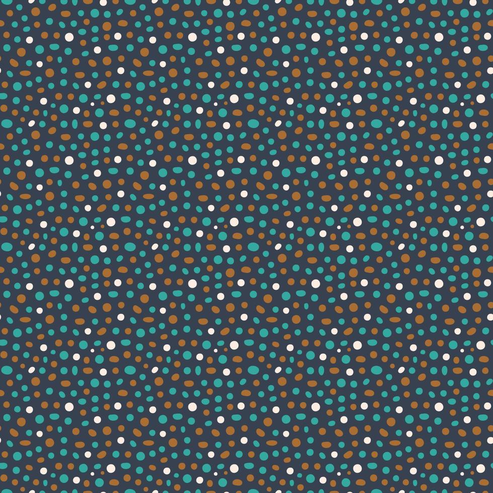 Simple seamless pattern with bright hand drawn polka dots vector