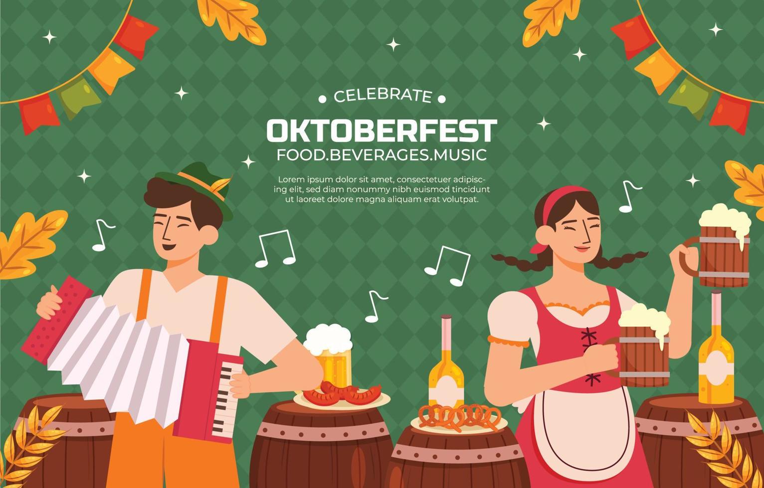 celebrar el concepto de oktoberfest vector