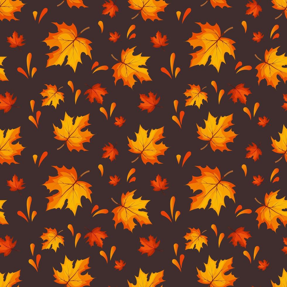 Pattern with colorful autumn leaves. Ideal for packaging, notebooks, school supplies, children's clothing vector