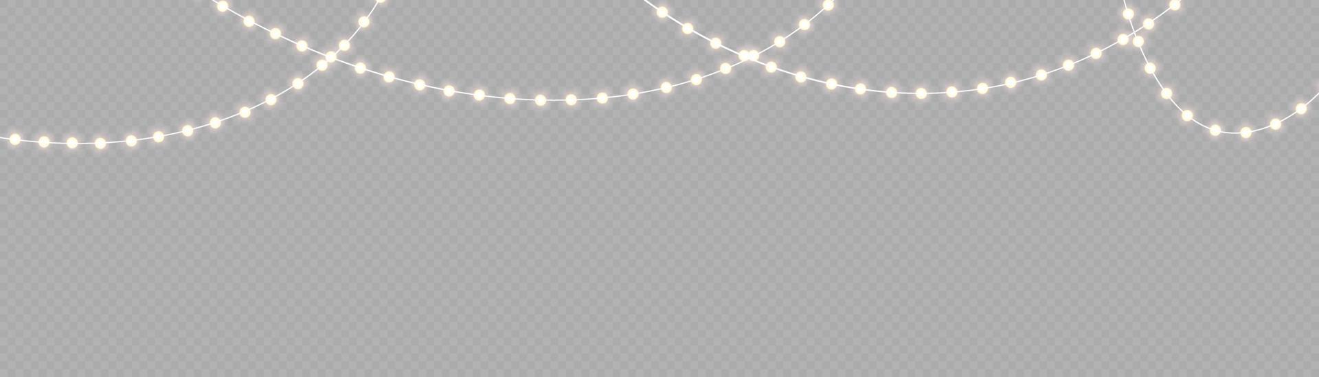 Christmas lights isolated. Christmas light multicolored garlands. xmas lamp glowing garland. for the new year and christmas. light effect. Vector illustration.
