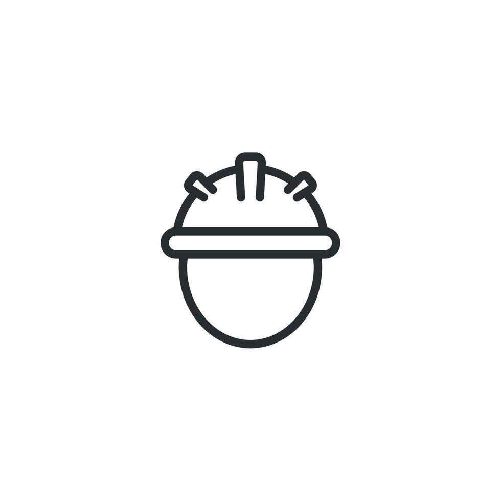 Vector sign of Construction worker symbol is isolated on a white background. Construction worker icon color editable.