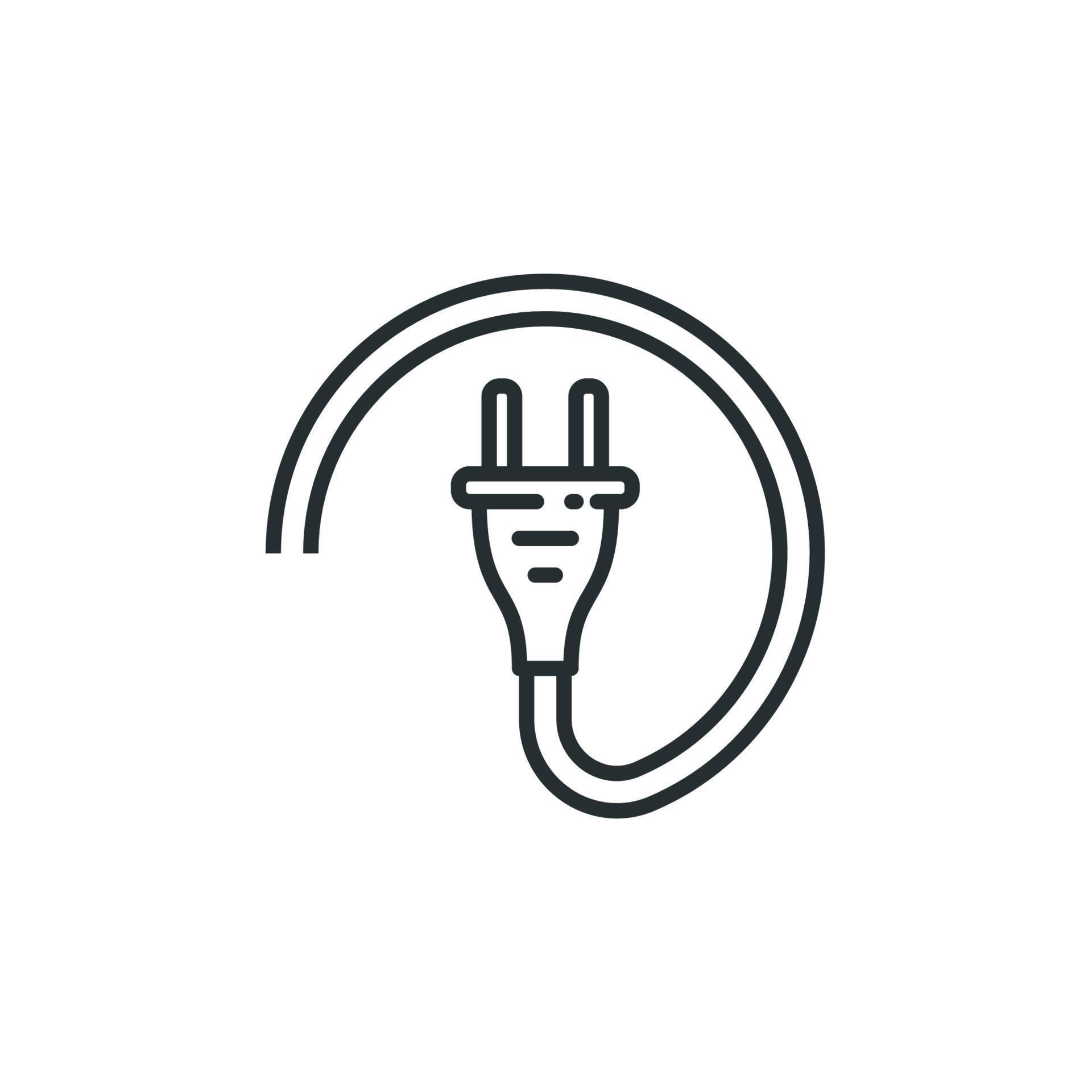 Vector sign of plug symbol is isolated on a white background. plug icon color editable. 11136093