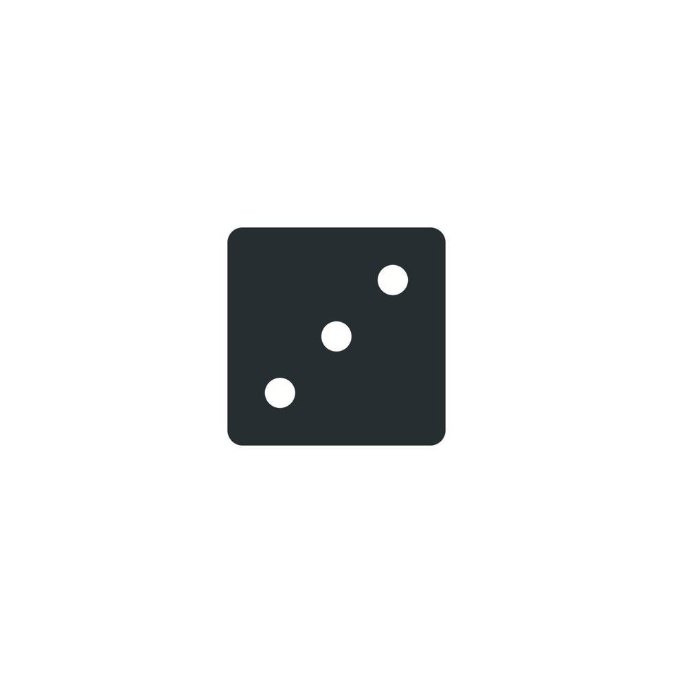 Vector sign of dice symbol is isolated on a white background. dice icon color editable.