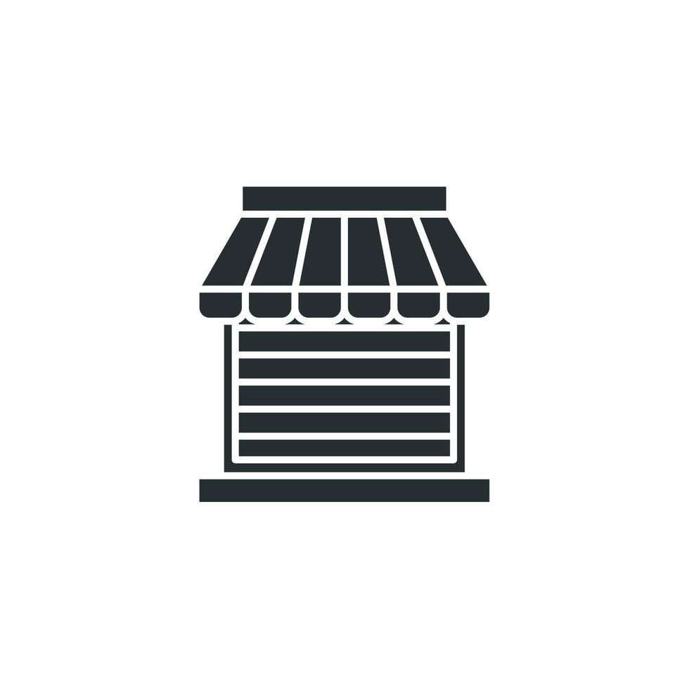 Vector sign of Store symbol is isolated on a white background. Store icon color editable.