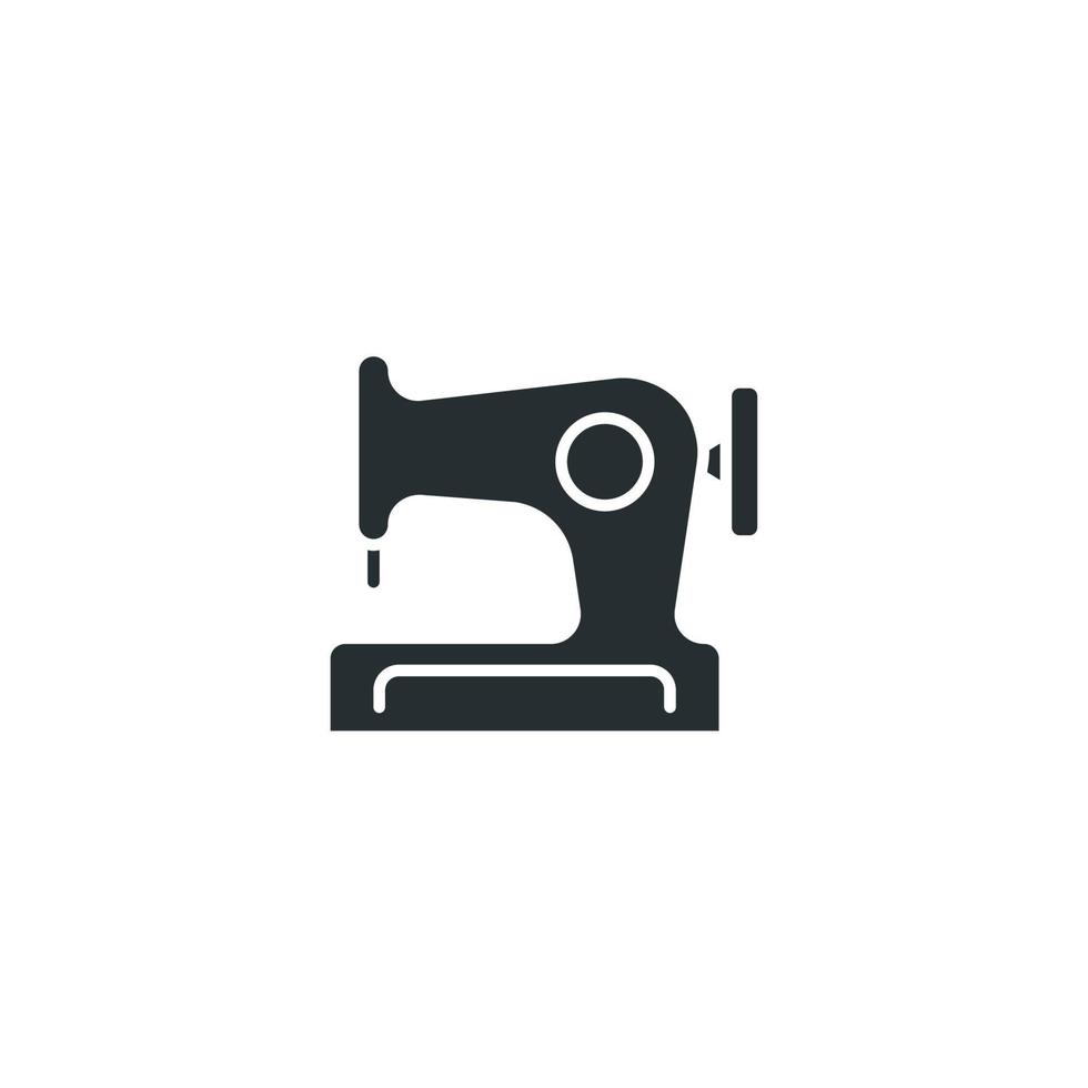 Vector sign of sewing machine symbol is isolated on a white background. sewing machine icon color editable.