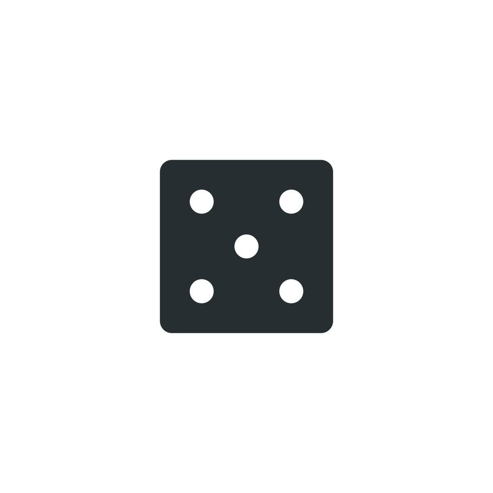 Vector sign of dice symbol is isolated on a white background. dice icon color editable.