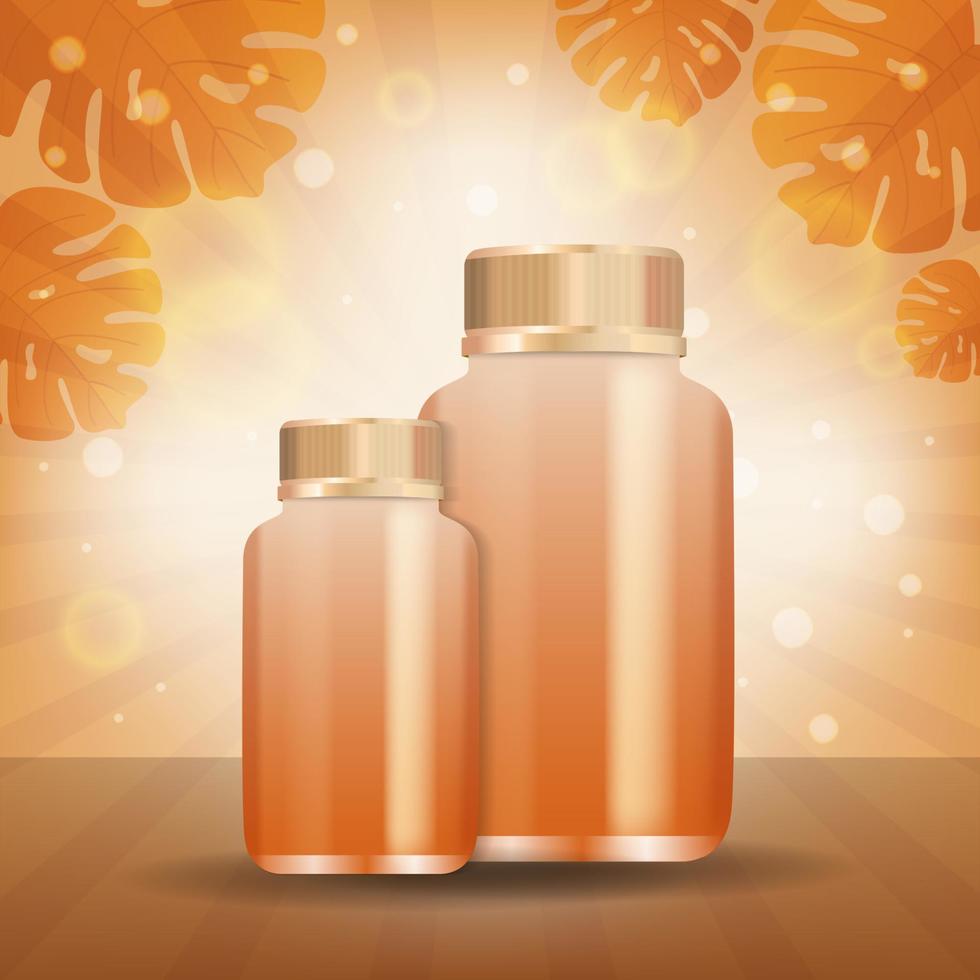 Gold Mock Up Health Background vector