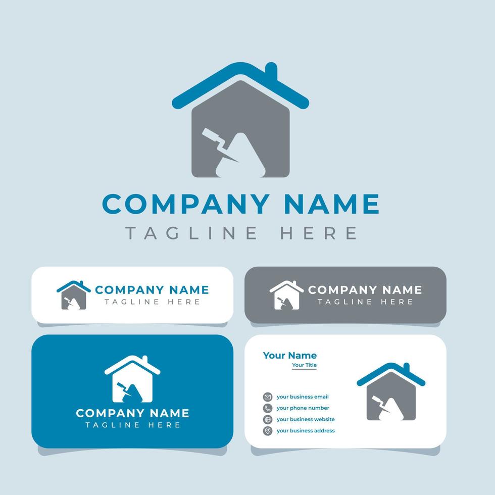 Home Shovel Logo, suitable for any business related to home and shovel. vector