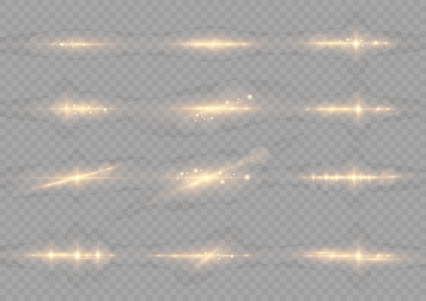 estrella brillante, partículas solares y chispas con efecto de realce, luces doradas, brillo bokeh y lentejuelas vector