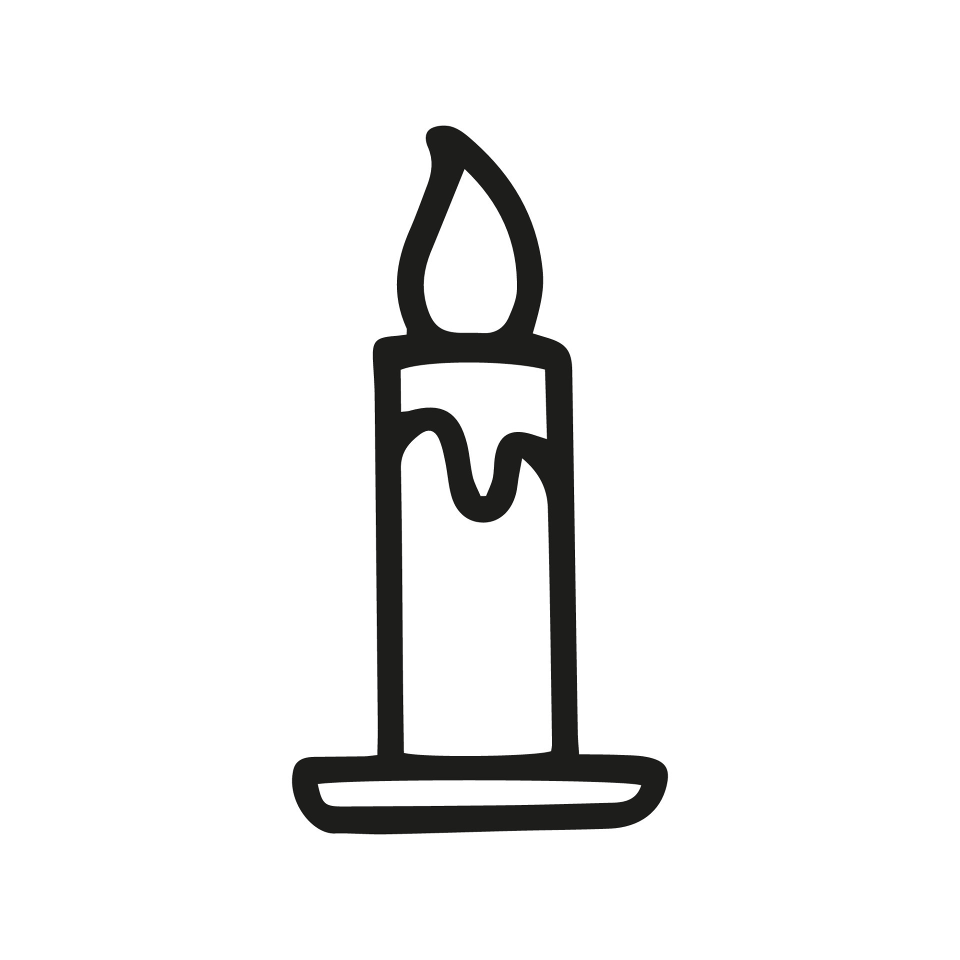 Ink sketch of burning candles Thick candles burning ink sketch isolated  on white background hand drawn vector illustration  CanStock