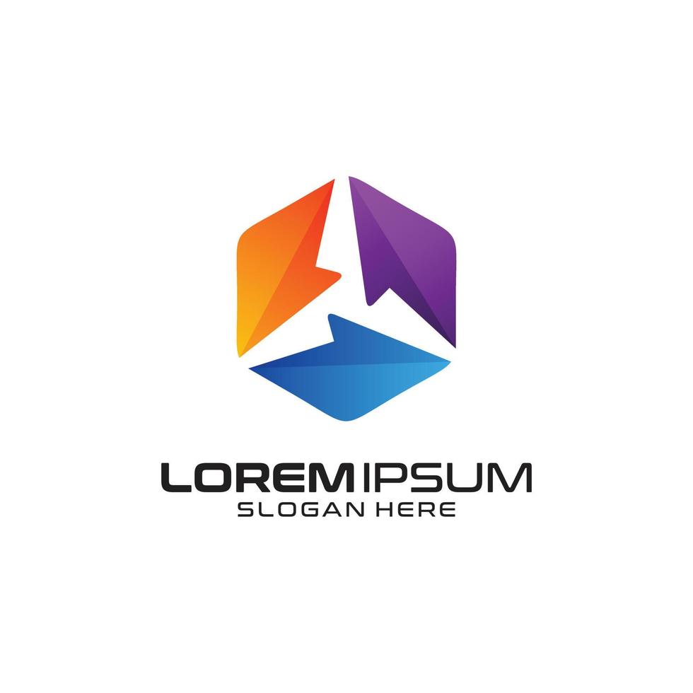 colorfuel logo icon business vector