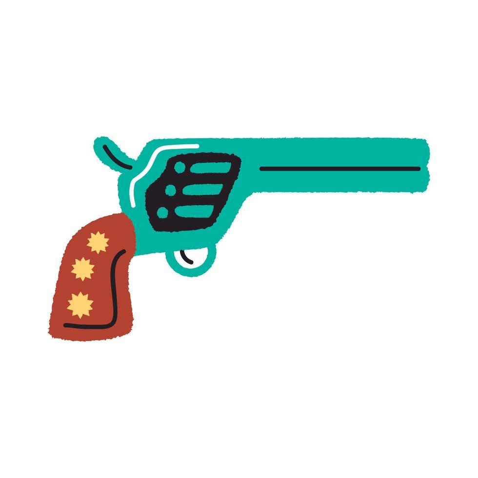 gun weapon doodle vector