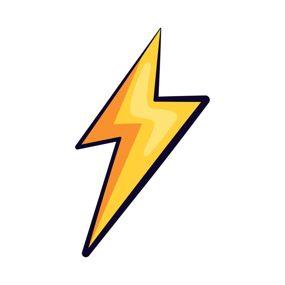 ray thunder retro vector