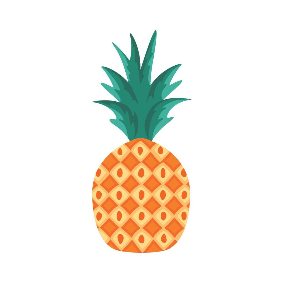 fresh fruit pineapple vector