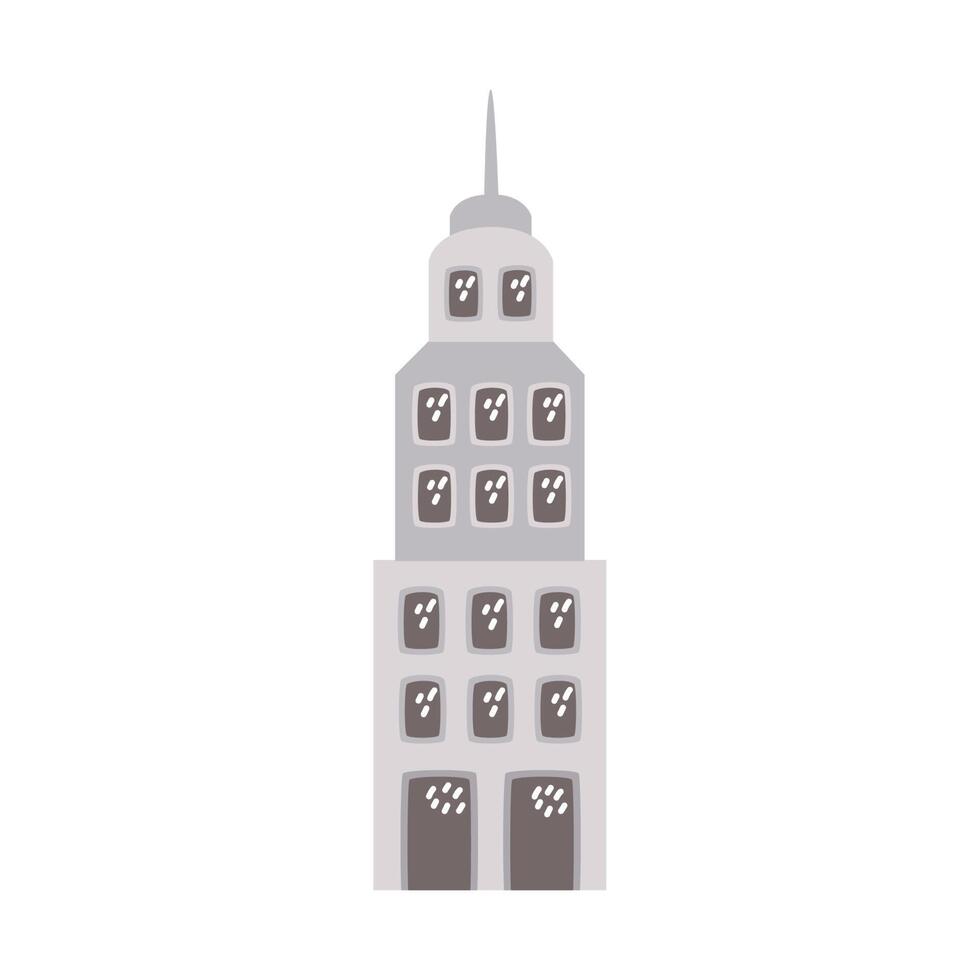 gray skyscraper building vector