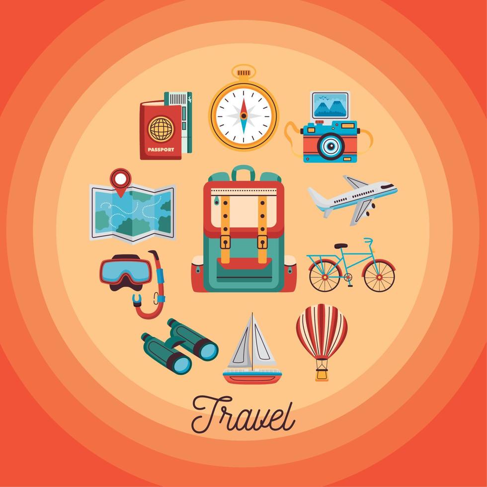 travel vacations pattern 11136915 Vector Art at Vecteezy