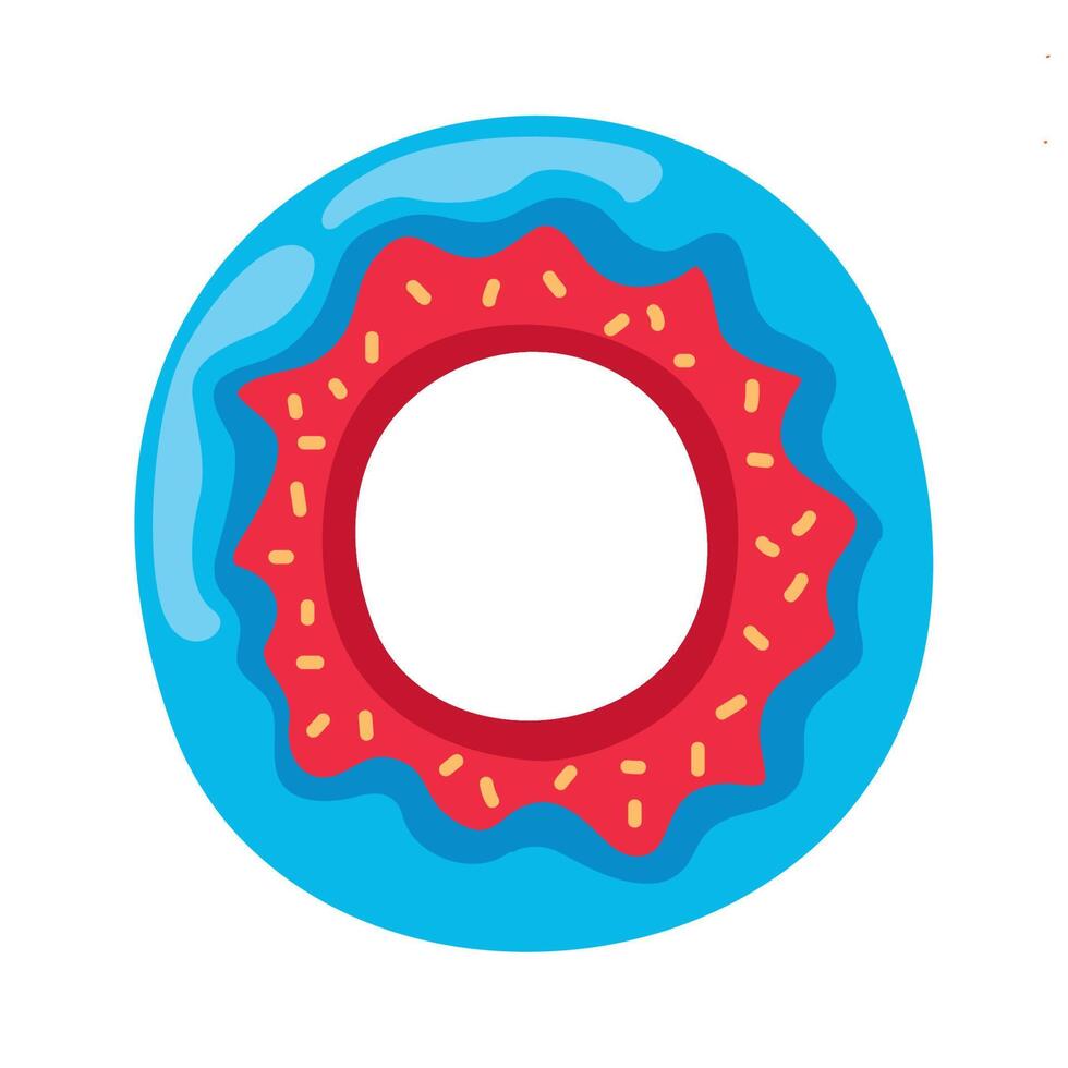 donut flotador salvavidas vector