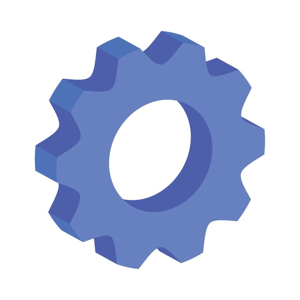 blue gear cog machine vector