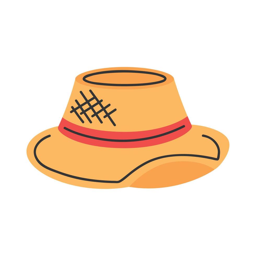 tourist hat accessory vector