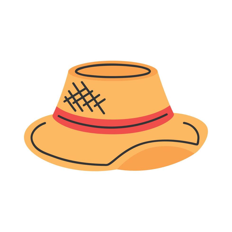 tourist hat accessory vector