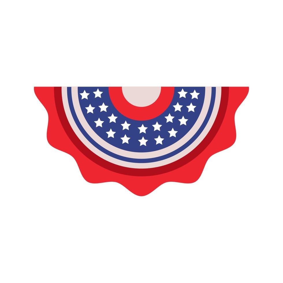 Usa flag lace hanging vector